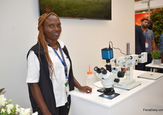 Catherine Cacheri from Dudutech promoted their biologically controlled products. Since last year, Dudutech is part of Bioline Agrosciences.